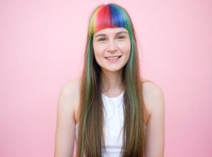 curtain bangs lang haar laagjes voorkant